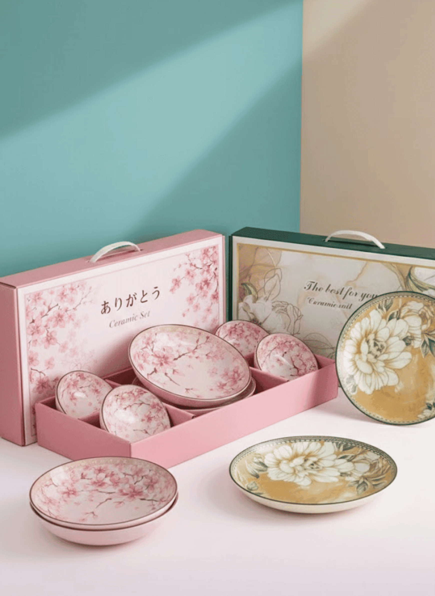 4 Mangkok+2 Plate Japanese Theme